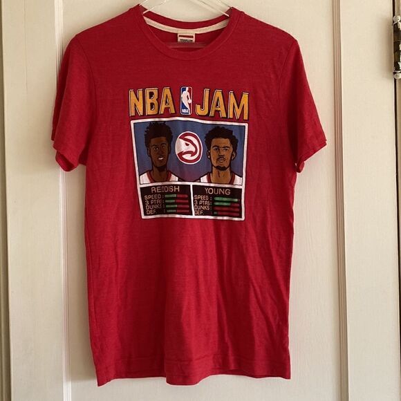Homage NBA Jam Red T-Shirt Size Small - Picture 2 of 8